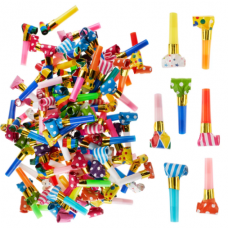 Карнавальные язычки гудки, Яркий микс, Ассорти, 6 см